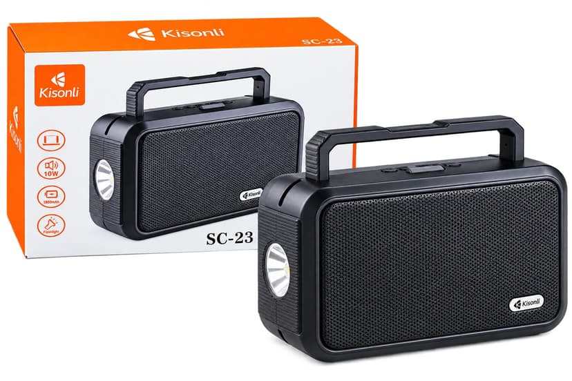 Kisonli SC-23 Portable Music Speaker with Torch Light