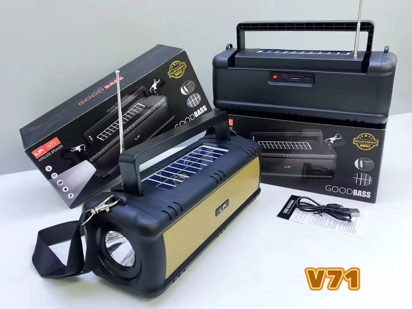 LP V71 Solar Powered Mini Bluetooth Speaker