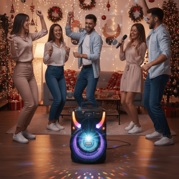 Portable Bluetooth speaker WSJAR E-8807 – Karaoke, FM, LED effects FS-22101